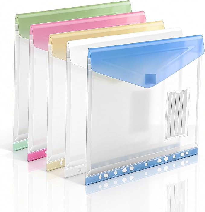 11-Hole Binder Pockets, Fits Letter / A4 Size by XingDuing