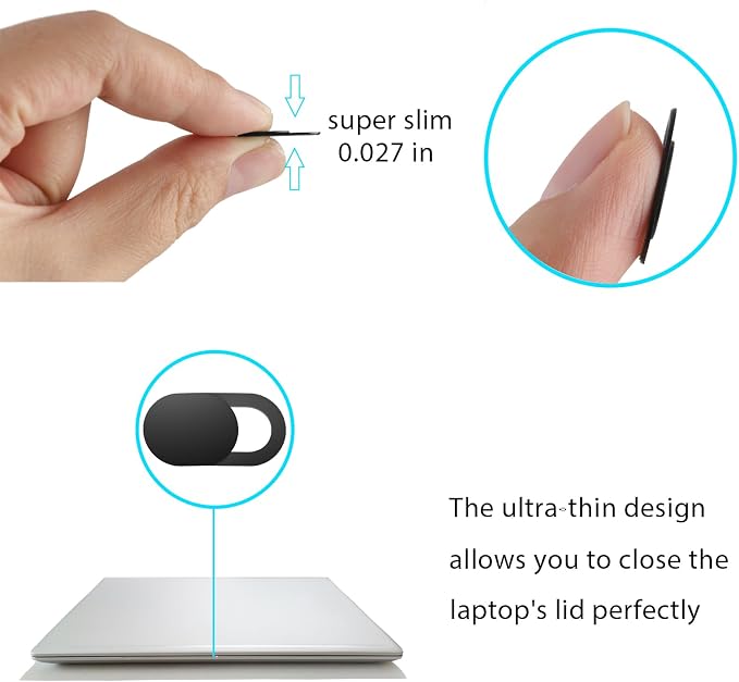 ZUCUCUC Laptop Camera Cover Slide, Camera Cover Slide, 6 Pack Ultra Thin Webcam - Image 3