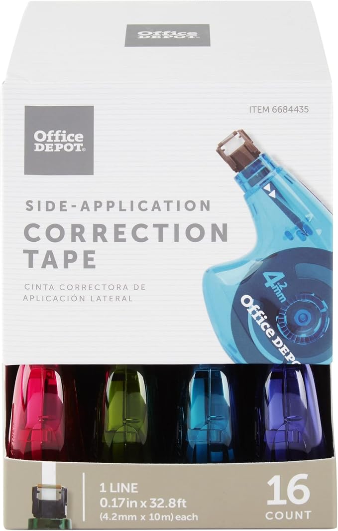 Office Depot® Brand Side-Application Correction Tape, 1 Line x 392" by Office+Depot