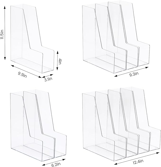 CiWiVOKi Vertical File Holder, PET Desk Organizer, 2 Pack - Image 2