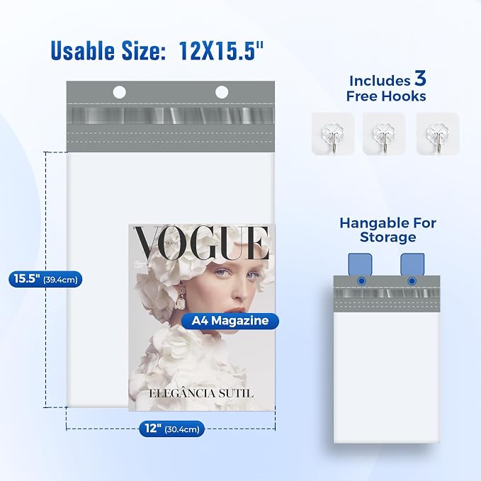 Fuxury Poly Mailers 12x15.5 300PC Shipping Bags - Image 2