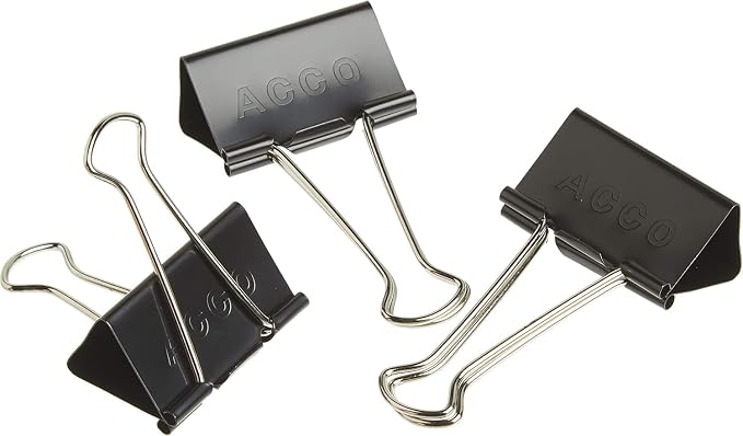 ACCO Brands Binder Clips, 1 Box, 12 Clips/Box - Image 7