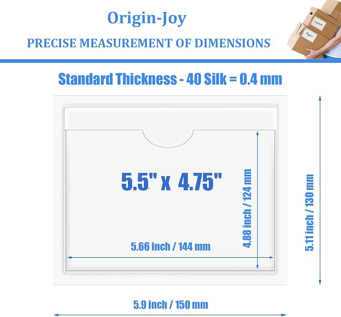 Origin-Joy 35 PCS Self Adhesive Index Card Pockets - Image 2