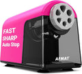 AFMAT PSX2 Electric Pencil Sharpener Heavy Duty, 6 Holes, Auto Stop Pencil by AFMAT