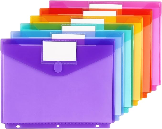 Tamaki 6 Pack Binder Pockets for 3 Ring, Letter Size, Binder Organizer for - Image 2