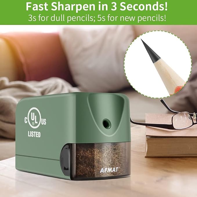 AFMAT 4 Pack Electric Pencil Sharpener, Heavy Duty Pencil Sharpener - Image 3
