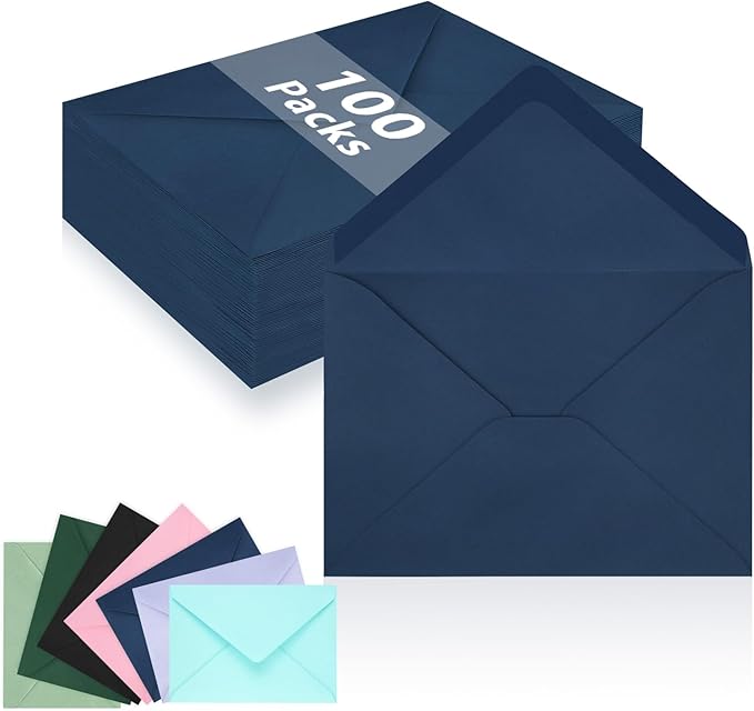 100 Pack A7 Envelopes, 5.24 x 7.24 in Envelopes by LIKAJON