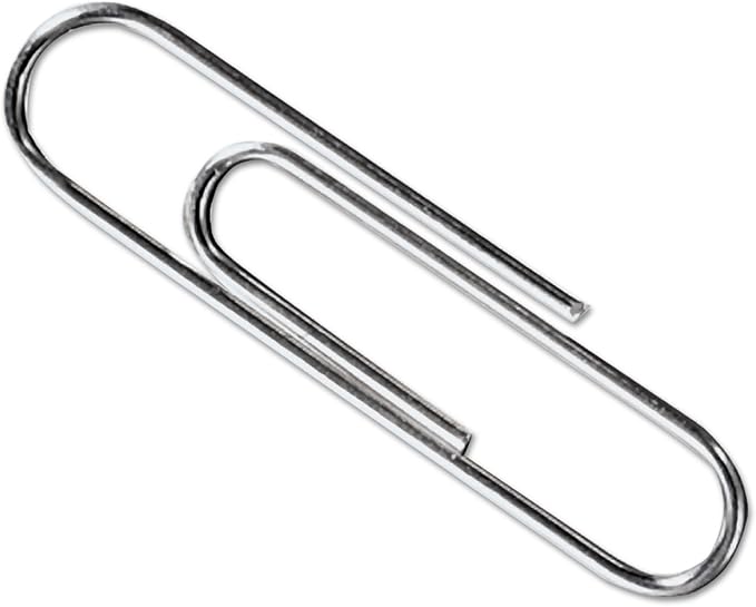 ACCO Economy #3 Paper Clips, Smooth Finish, 15/16 Inches Long, 1 Box of 100 - Image 2