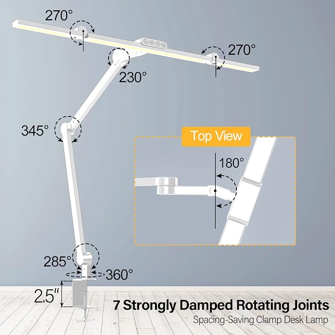 Micomlan Led Desk Lamp for Home Office, 24W Bright Rotatable Led Table Light - Image 3