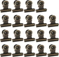 100 Pack Metal Hinge Clips, Small Metal Clip Money Binder Paper Clips by SUMAJU
