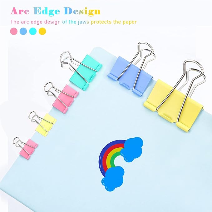 Mini Binder Clips, 120 Pack, 5/8 Inch, Standard 15mm, Micro Paper Clips - Image 5