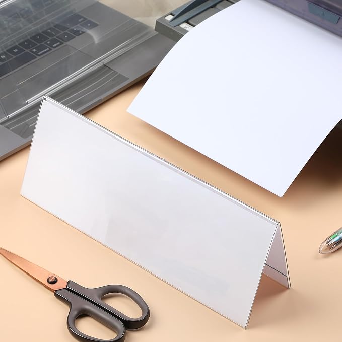 Vicenpal Acrylic Name Plate for Desk, PVC Names Tent Card Holder, Table Sign - Image 5