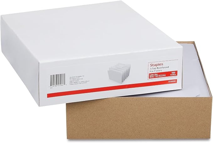 Staples File Folder, Letter Size, Reinforced 3‑Tab Design - Image 7