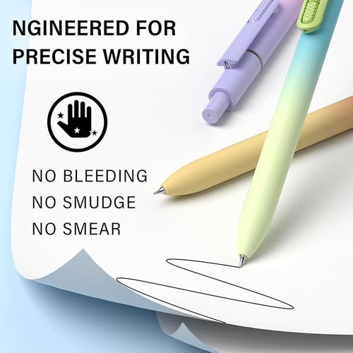 0.7mm Gel Pens Black Ink, 8 Pack Retractable Pens - Image 2