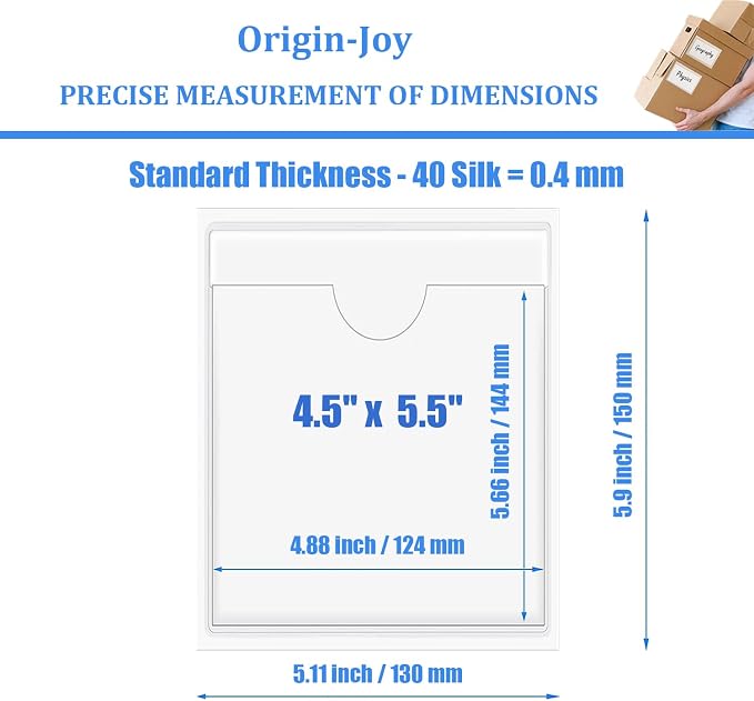 Origin-Joy 60 PCS Self Adhesive Index Card Pockets - Image 2