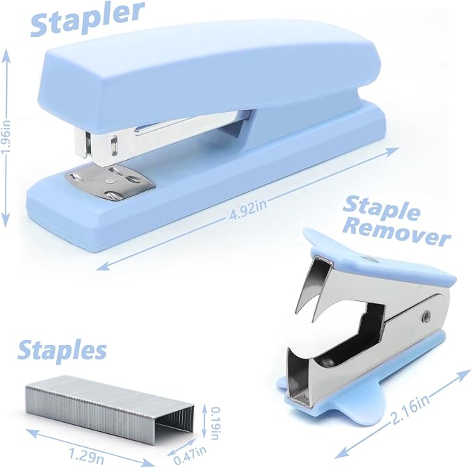 2 Pack Blue Office Staplers, 25-Sheet Capacity - Image 2