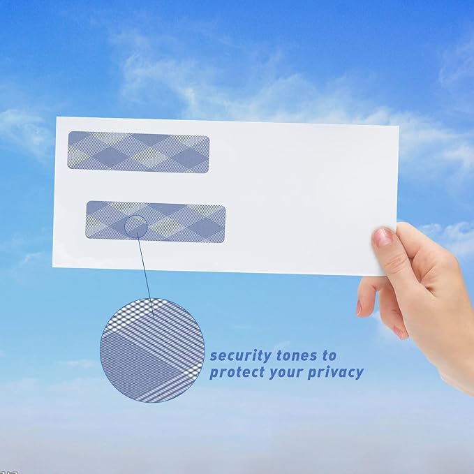 500#8 Self Seal Business Envelopes, PANDRI No.8 Double Window Design - Image 5