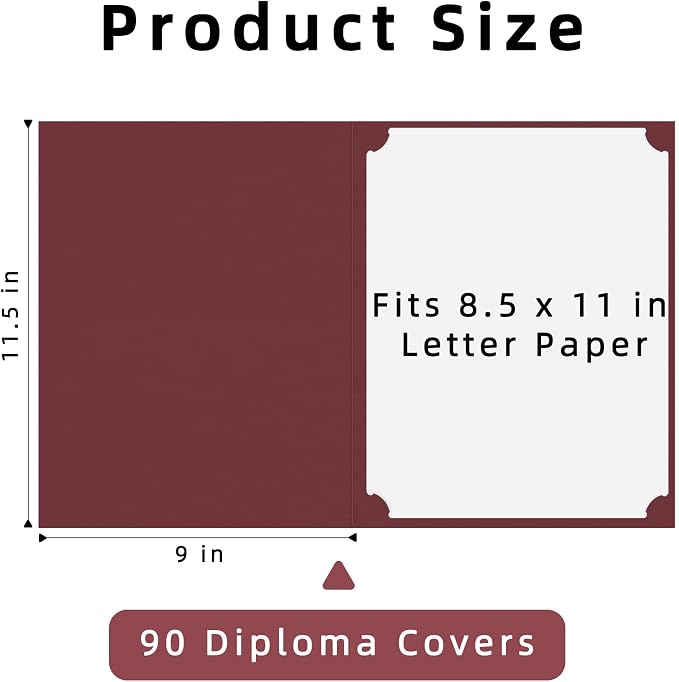 HAUTOCO 90 Packs Certificate Holders, Burgundy Diploma Holders, Document Award - Image 2