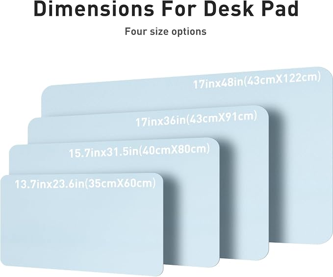 Aothia Leather Desk Pad Protector, Mouse Pad, Office Desk Mat, Non-Slip PU - Image 6