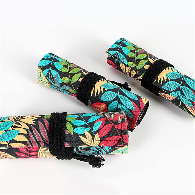 DIYOMR 24/36/72 Slots Pencil Wrap Pencil Rolls, Artist Colored Pencils Roll Up - Image 5
