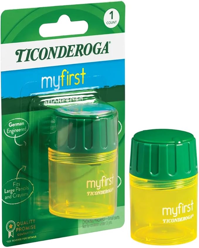 Ticonderoga My First Pencil Sharpener, 1 Hole, Large Barrel - Image 2