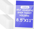 Outus 120 Pcs Self Adhesive Shop Ticket Holders Clear Plastic Sleeves Adhesive by Outus