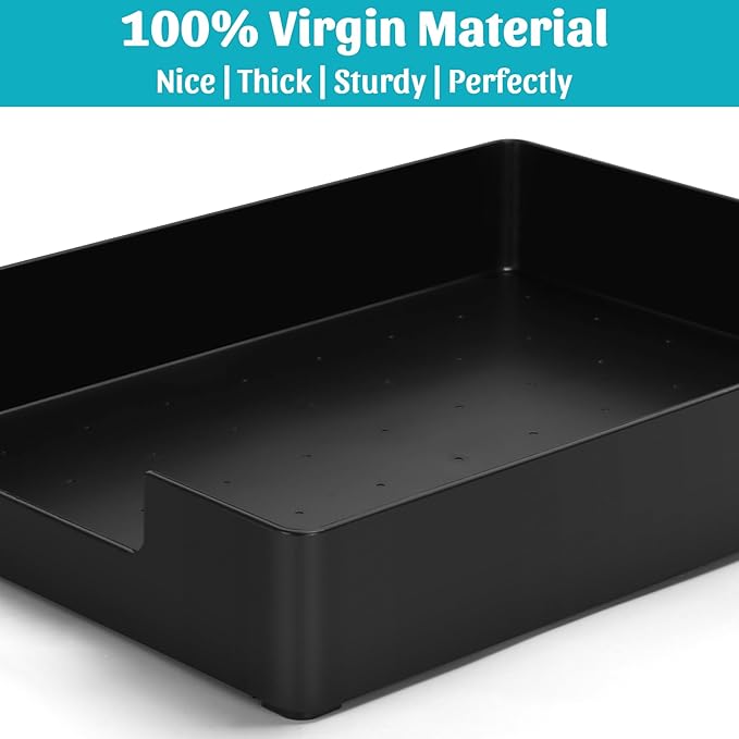 Letter-Size Tray Desk Letter Tray Paper Tray, Sturdy Heavy-Duty Plastic Printer - Image 5