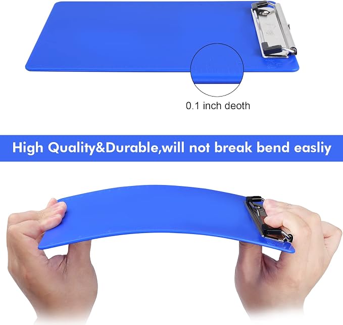 Blue Plastic Clipboard with Pen Holder, Nursing Clipboard Standard Letter A4 - Image 4