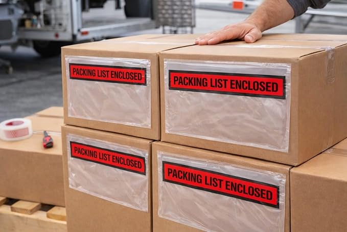 100 Pack 4.5 x 5.5 Inch Packing List Envelopes, Printed “Packing List Enclosed” - Image 4