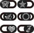 6Pcs 6 Styles Laptop Camera Cover Music Notes Privacy Guard Accessories by PRESSINART