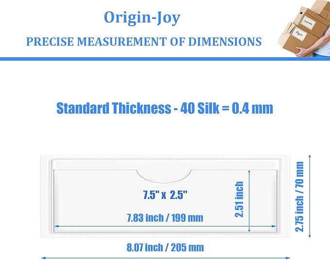 Origin-Joy 50 PCS Self-Adhesive Index Label Pockets - Image 2