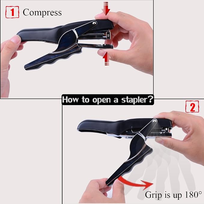 Stapler with 1000 Staples-Plier Stapler Save 60% Power, Good - Image 7
