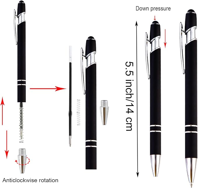 PASISIBICK 12-Piece Black Ballpoint Pen - Image 6