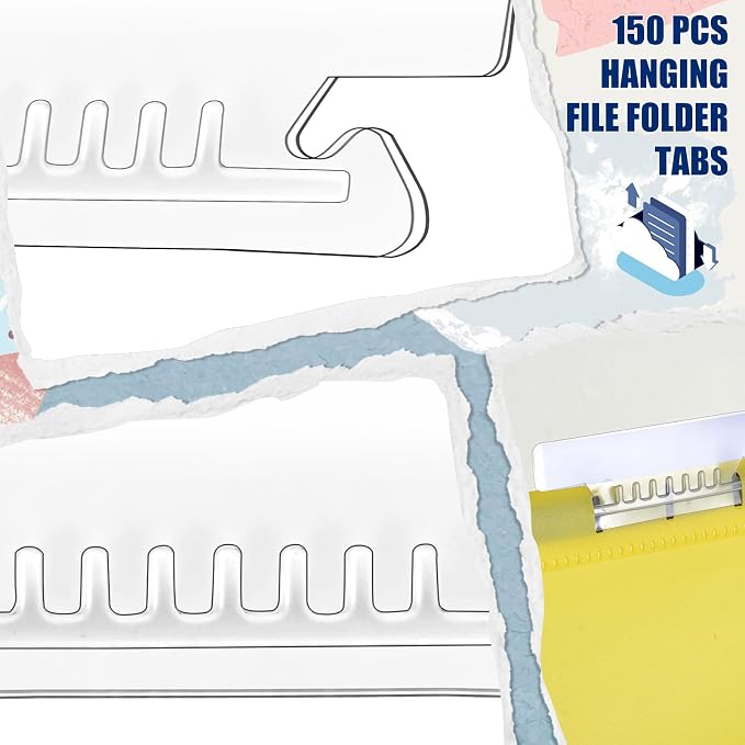 50 Pcs 3 1/2 Inch Hanging File Folder Tabs - Image 3
