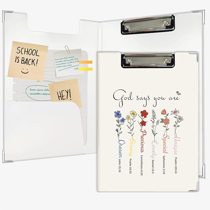 Lacama Christian Gifts for Women，Inspirational Clipboard for Women, God Says by Lacama