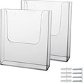 zavekia Acrylic Brochure Holder, 2 Packs 8 x 11.5 Inches Brochure Holder Wall by zavekia