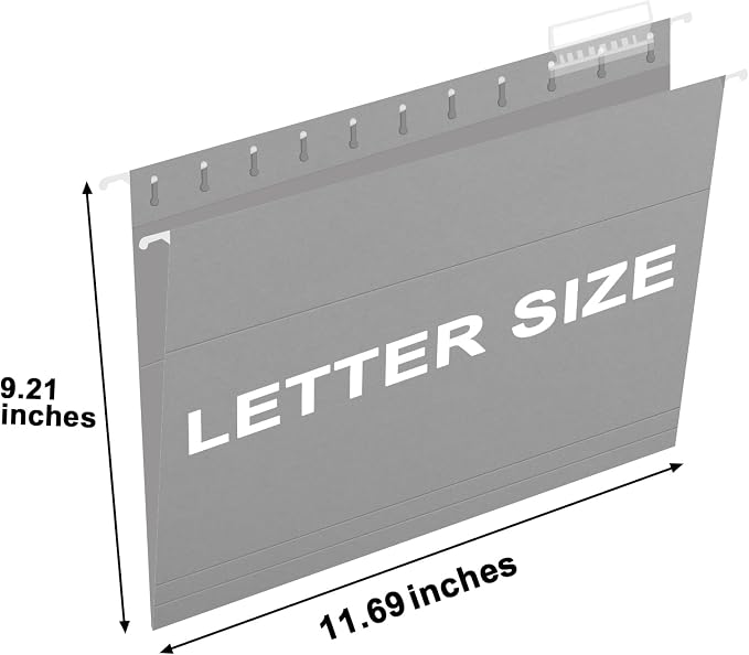 HERKKA Hanging File Folders, 60 Pack Reinforced Letter Size Hanging Folders - Image 2