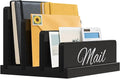 Mail Organizer for Desk, Wooden Mail Holder by KISENG