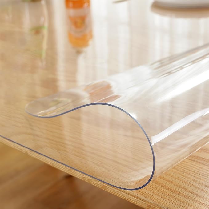 LovePads Clear Table Cover Protector, 22 x 54 Inch 2mm Thick Plastic Table Cover - Image 8