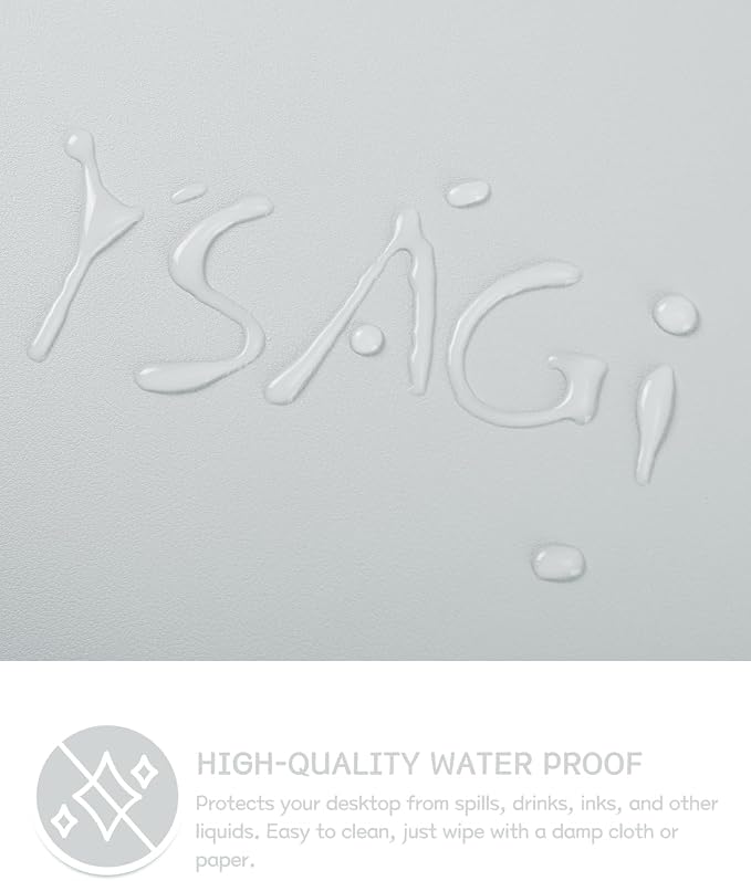 YSAGi Non-Slip Leather Desk Pad, Waterproof Laptop Computer Desk Keyboard Mat - Image 4