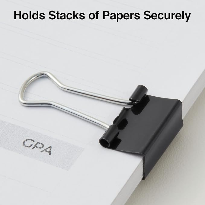 Staples Binder Clips, Small Size, 0.38" Capacity, 144 Pack – Compact Clips - Image 4