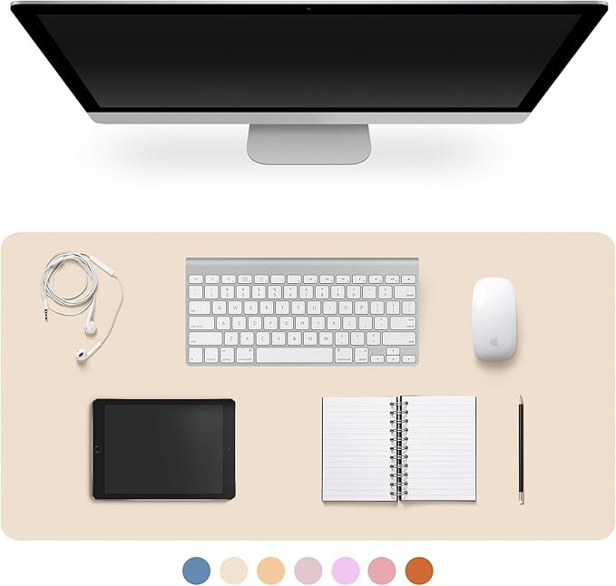 CADONO Leather Desk Pad Protector, Easy Clean, 23.6" x 13.7" by CADONO