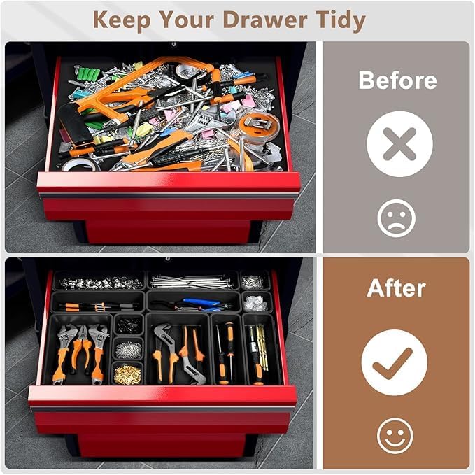 A-LUGEI【Large Size】【5 Pcs】 Tool Box Organizer Tray Divider【Single Size】 Desk - Image 4