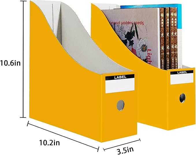 Limitliho 12 Pack Cardboard Magazine File Holder - Image 4