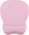 MROCO Ergonomic Mouse Pad with Gel Wrist Rest, 9.4 x 8.1 in, Pale Pink | by MROCO