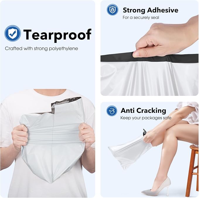 Fuxury 2000 Pcs 10x13" Poly Mailers, Waterproof Mailing Envelopes - Image 4