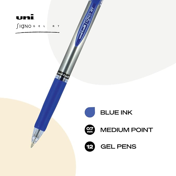 uniball Signo Gel Pen, Retractable, Medium 0.7 Mm - Image 2