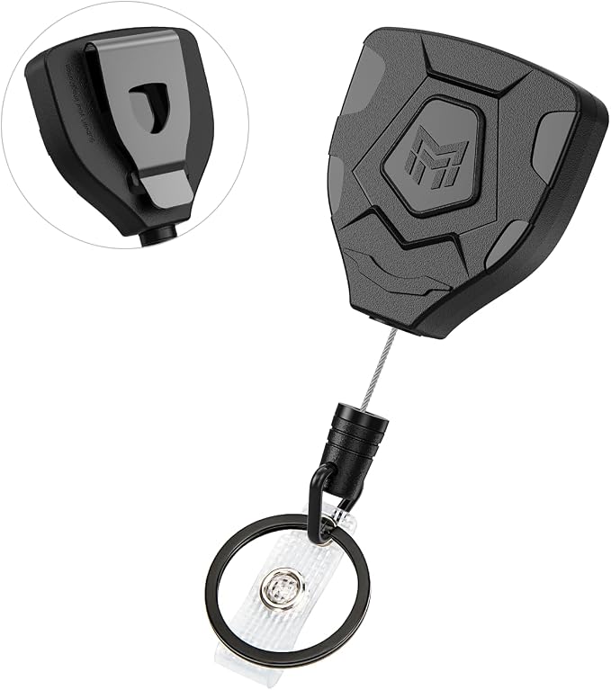 MNGARISTA Heavy Duty Retractable Badge Reel, 8 oz 31.5'' Keychain | heavy duty by MNGARISTA
