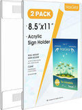 MaxGear Acrylic Sign Holder 8.5 x 11 Wall Mount by MaxGear