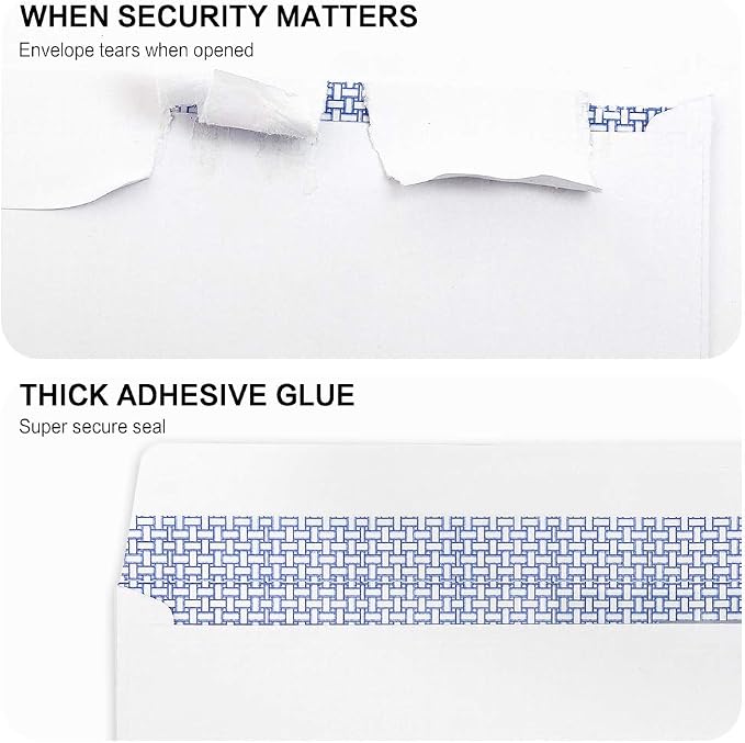 500 Pack #10 Double Window Security Self-Seal Envelopes - Image 4